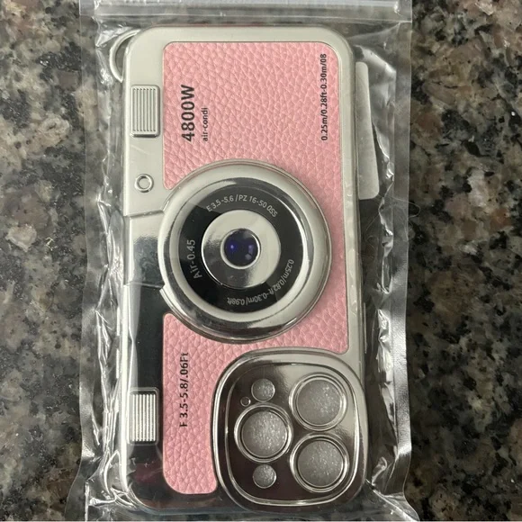 PINK IPHONE 15PRO CAMERA PHONE CASE - Picture 3 of 3